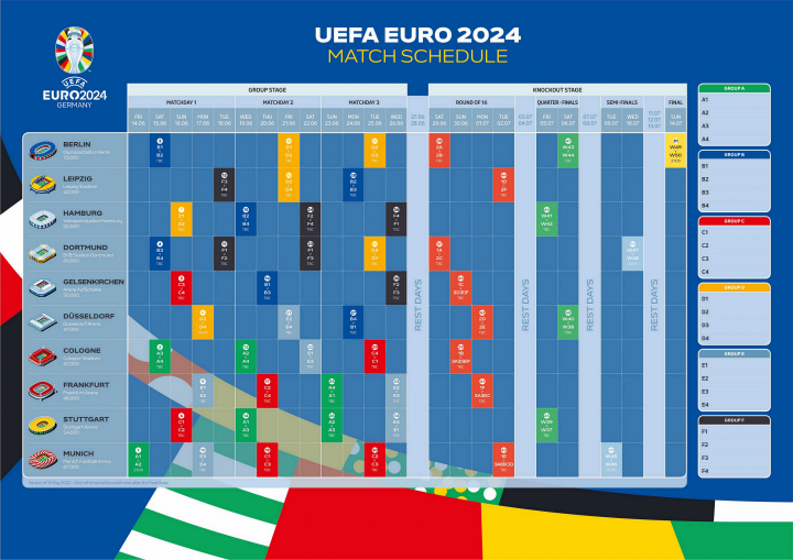 受柏林奥林匹克体育场的启发：欧足联在德国发布2024年欧洲杯标志-今日头条